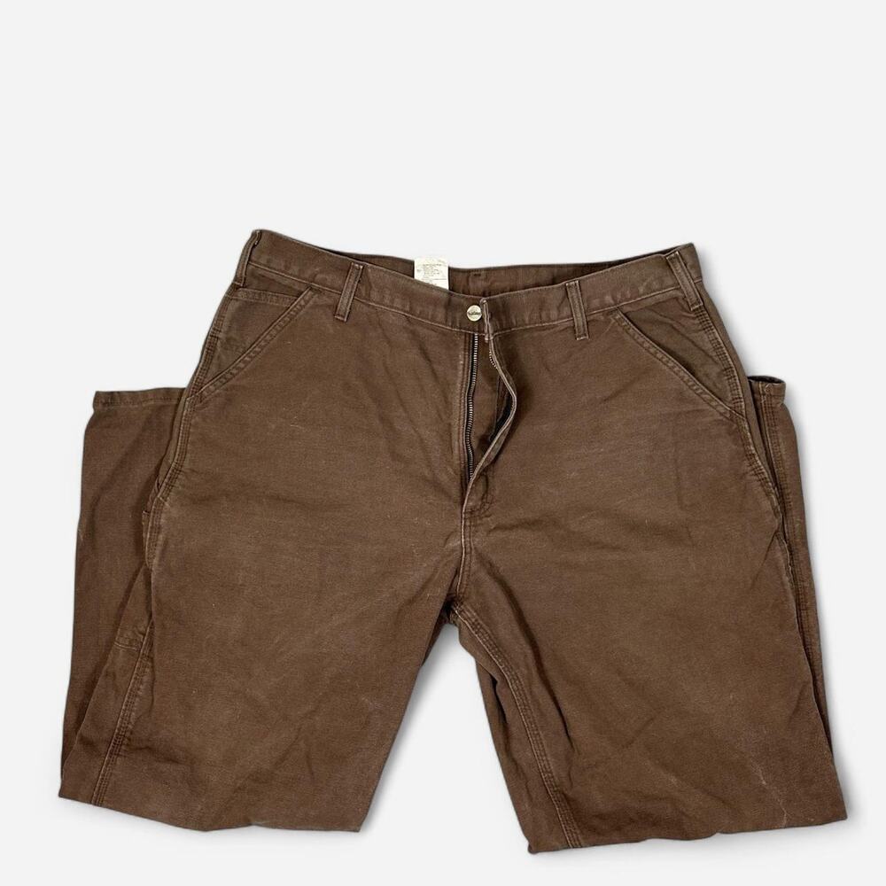 Carhartt Mens Size 40x30 Brown Cotton Cargo Utility Pants B11 CHT